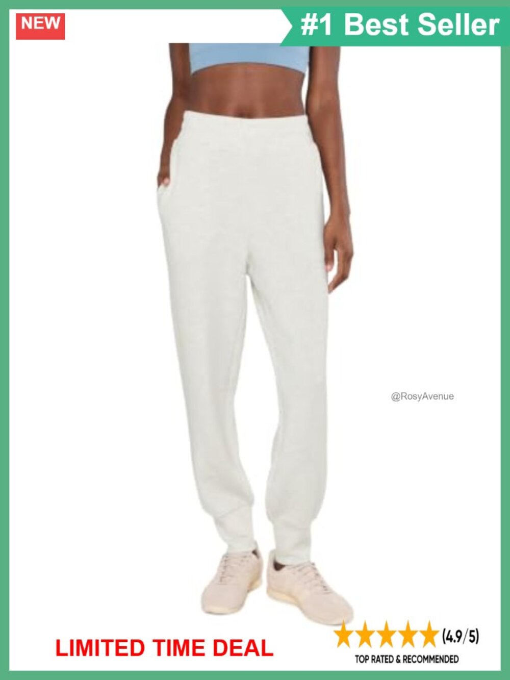 Slim Cuff Pants Tapered Leg Mid-Rise Pull-On Casual